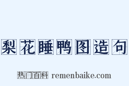 梨花睡鸭图造句是什么意思的图片